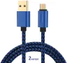 USB двуметров кабел за зареждане 2 метра 3А FAST, снимка 3