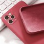 Силиконов кейс Silicone Soft Cover, За iPhone 14 (6.1), Бордо, снимка 2