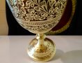  Царски бронзов бокал,чаша за вино,клетъчен емайл. , снимка 9