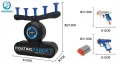2 бр пистолети с меки стрели + мишена с летящи топчета , детски камплект зя стрелба, снимка 4