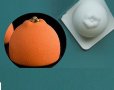 3d Половин мандарина Портокал силиконов молд форма фондан шоколад гипс смола свещ, снимка 1