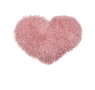 Декоративна възглавница Shaggy Heart Dusty Pink, 44x39см, Розова
