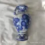 Ръчно рисувана и изпечена глинена ваза, снимка 2