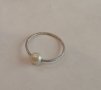 Сребърен пръстен с перла, снимка 1 - Пръстени - 44462671