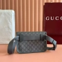 чанта Gucci GG Supreme Jacquard Belt Bag Grey & Black, снимка 2