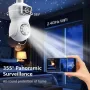 Двойна PTZ WiFi камера, Dual Lens 5 Mpx, Full HD, SD слот, LED лампа, 360°, нощно виждане, снимка 9