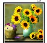 Диамантен гоблен слънчогледи 30/30 см , снимка 1 - Гоблени - 33835024