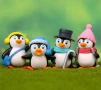 Лот фигурки Пингвини, подходящи за торта или игра, снимка 1