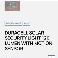 Лед соларна лампа с датчик за движение - Duracell , снимка 5 - Друга електроника - 44349054