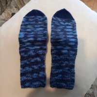 Ръчно плетени детски чорапи, дължина на ходилото 17 см., снимка 2 - Чорапи - 39788590