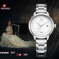 Дамски часовник NAVIFORCE Clarity SIlver/White 5008 SW. , снимка 11 - Дамски - 34744778