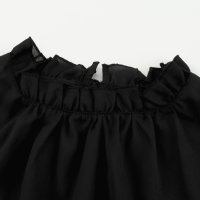 Дамска елегантна блуза в черно с дълъг ръкав, снимка 7 - Блузи с дълъг ръкав и пуловери - 44321297