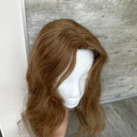 Дамско тупе 💯 естествена човешка коса лешник , снимка 4 - Аксесоари за коса - 41460894