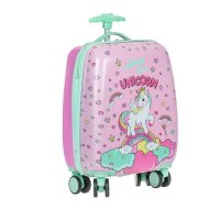 Детски Куфар, количка за пътуване, Детски, Unicorn, чанта еднорог, 22.8л, до 8кг, снимка 2 - Кенгура и ранички - 42009313