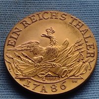 Монета РЕПЛИКА 1 райх талер рядка за КОЛЕКЦИОНЕРИ 25076, снимка 6 - Нумизматика и бонистика - 42727247
