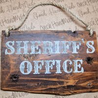 Декоративна табелка Sheriff`s Office , подарък , офис , кабинет , табела , ръчна изработка, снимка 3 - Декорация за дома - 41756940