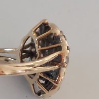 Английски Дамски златен 375 проба пръстен с циркони, снимка 8 - Пръстени - 39351001