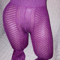 Нов чорапогащник -фигурален в наситен лилав цвят с % ,памук, снимка 2 - Други - 35850451