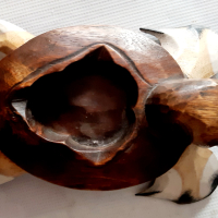 Декоративен дървен пепелник Костенурка, снимка 3 - Декорация за дома - 44685117