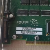LSI Symbios Logic Dual Channel SCSI Controller Card SYM22802 PCI, снимка 5 - Други - 34073587