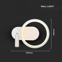 LED Аплик 14W Бял , снимка 4 - Лампи за стена - 41323240