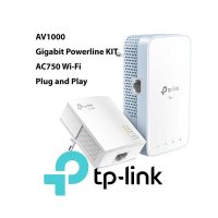 TP-Link Gigabit Powerline Wi-Fi KIT TL-WPA7517 KIT AV1000, снимка 1 - Мрежови адаптери - 41364031