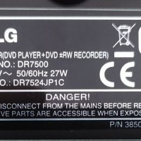 DVD рекордер LG DR 7500, снимка 7 - Плейъри, домашно кино, прожектори - 40192022