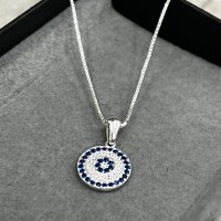Сребърна висулка “око”, снимка 1 - Колиета, медальони, синджири - 44209962