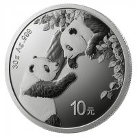 сребърна монета 1 оз 1 oz panda панда, снимка 2 - Нумизматика и бонистика - 39675479