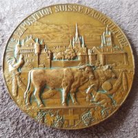 Рядка 1910 бронзова монета Швейцария за селскостопанска култура  , снимка 4 - Нумизматика и бонистика - 41318902