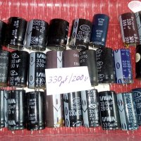 Демонтирани електролитни кондензатори 330μF/200V, снимка 2 - Друга електроника - 41185891