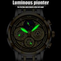 LIGE 2022 Нова мода Мъжки часовник Календар Неръждаема стомана Топ марка Луксозен спортен хронограф , снимка 3 - Мъжки - 36017329