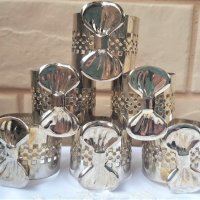Красиви посребрени пръстени за салфетки от Англия , снимка 2 - Антикварни и старинни предмети - 39283945