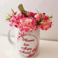 Цветна  чаша подарък за 8ми Март за мама и баба, снимка 3 - Подаръци за жени - 35935530