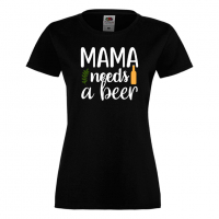 Дамска тениска Mama Needs A Beer,Празник,Бира,Бирфест,Beerfest,Подарък,Изненада, снимка 9 - Тениски - 36374329