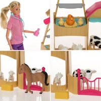  Детска играчка Кукла ветеринар с селскостопански животни, снимка 3 - Други - 44199778