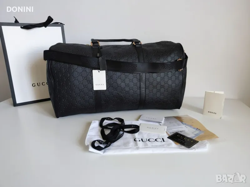 Gucci Пътна чанта, фитнес чанта, уикенд чанта, кожа, снимка 1