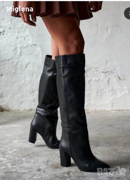 Дамски ботуши на ток , снимка 1