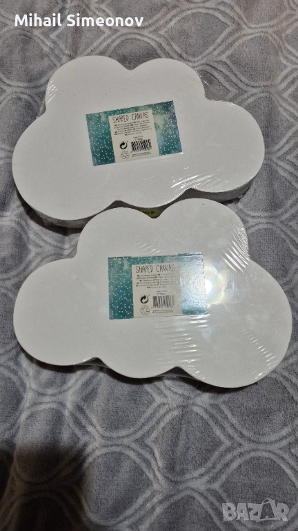 Бяла платно за рисуване във формата на облак, ново, все още опаковано, снимка 1