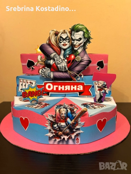 Картонена торта “Harley Quinn“, снимка 1