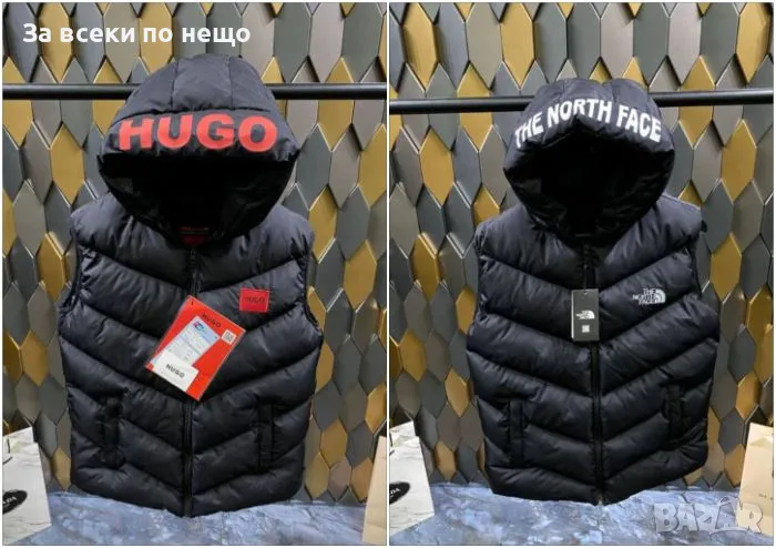 Hugo Boss🔝The North Face Мъжки Елек С Пълнеж От Силиконова Вата И Бродирано Лого, снимка 1