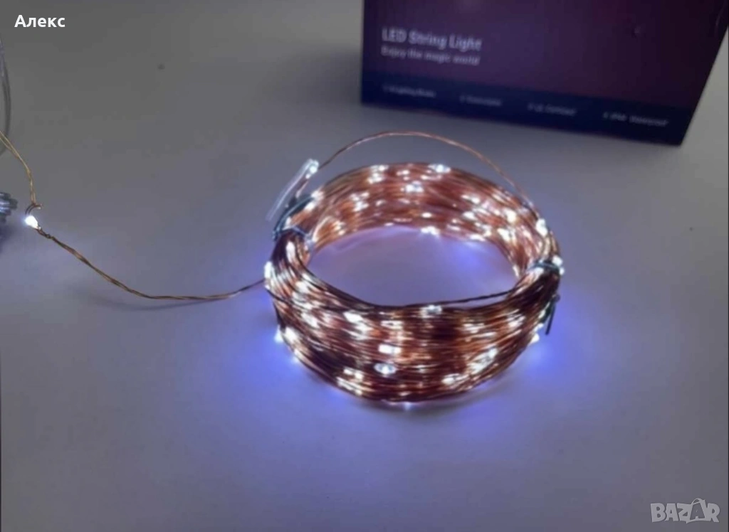 Намаление! Висококачествени Английски лампички на ток– 30м, снимка 1