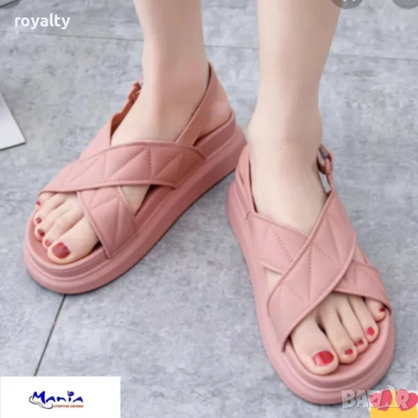 Дамски сандали на платформа Различни цветове , снимка 1