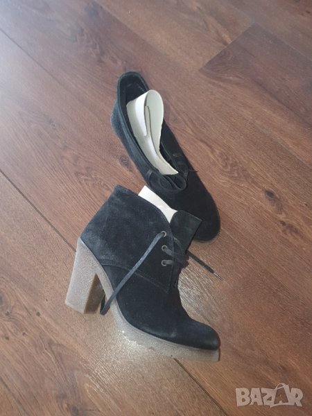 Боти ест.кожа и велур N38 Нови, снимка 1