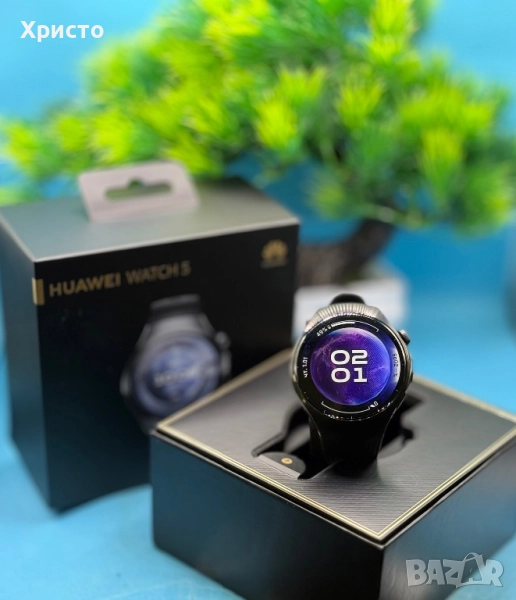 ГАРАНЦИОНЕН!!! Смарт часовник HUAWEI Watch 5, 46 мм, Black, LTE, снимка 1