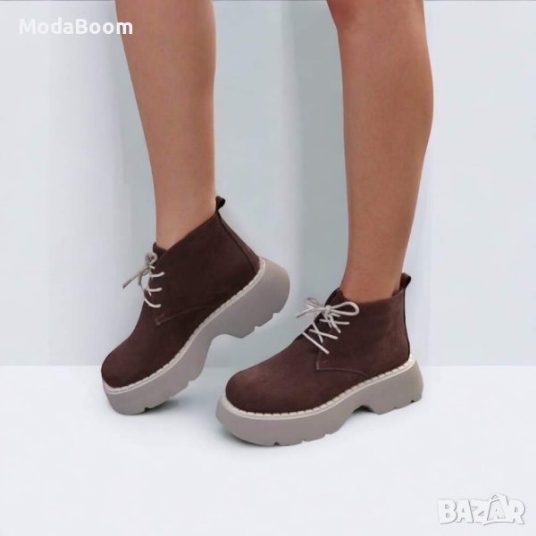 Равни боти - велур , снимка 1