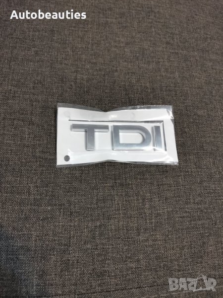 сребриста емблема Audi TDI Ауди ТДИ, снимка 1
