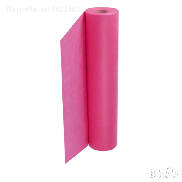 Еднократен чаршаф на ролка с ширина 60 см, на ролка, розов цвят, TNT материал - TS5908, снимка 1