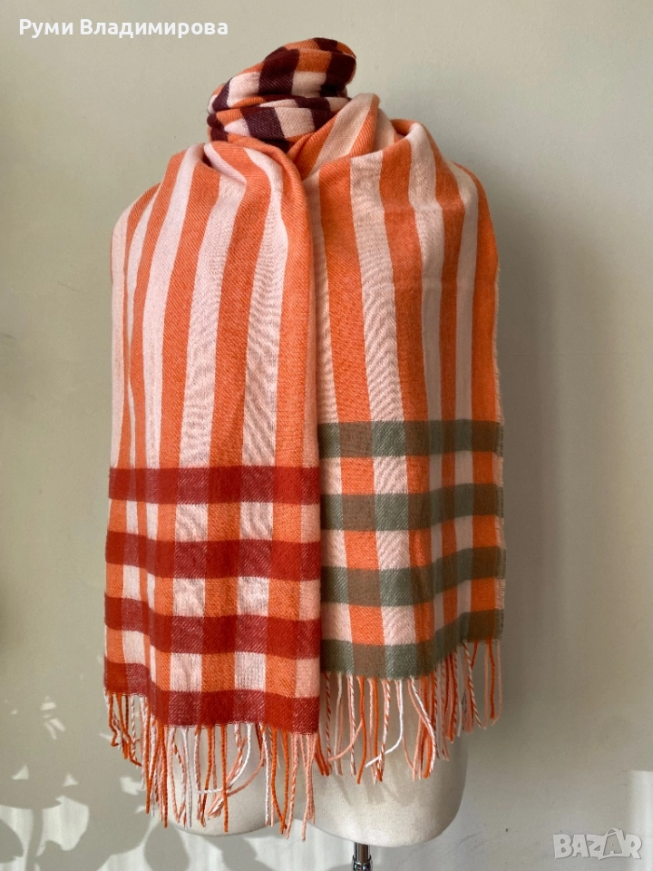 Райран, оранжев шал Fraas/ унисекс шал, снимка 1