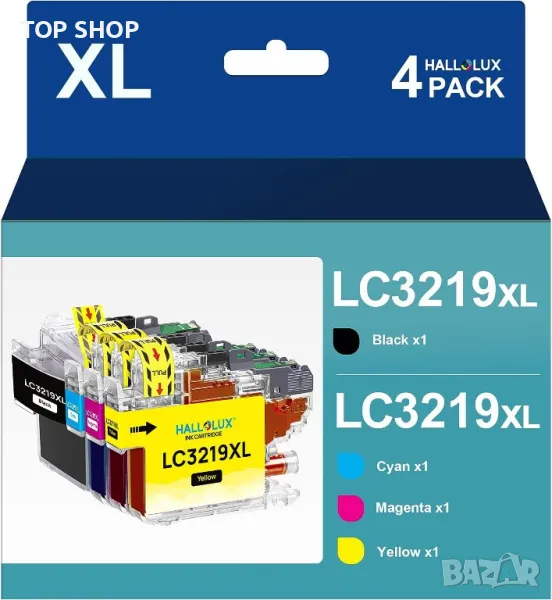 HALLOLUX LC3219XL Касети с мастило за Brother LC3219 LC3217 XL,  4 бр, снимка 1